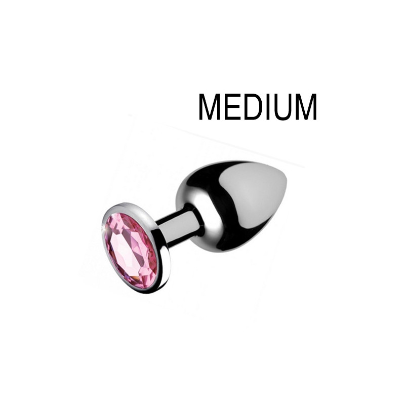Booty Sparks Plug bijou Gem Rose 7 x 3.4 cm